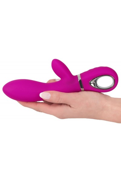 Лиловый вибратор-кролик Super Soft Silicone Rabbit Vibrator - 17,7 см.