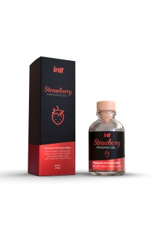 Массажный гель с ароматом клубники Strawberry - 30 мл.