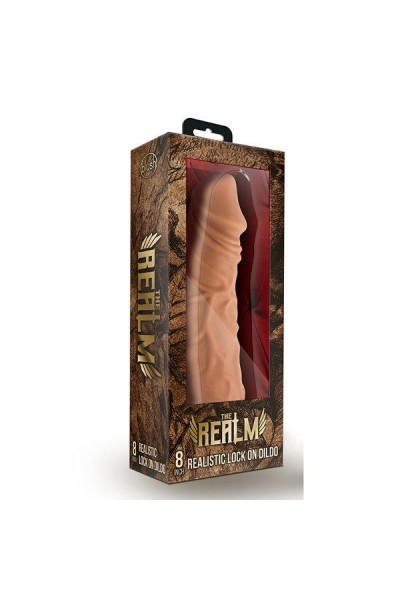 Насадка-фаллоимитатор для трусиков с плугом Realistic 8 Inch Lock On Dildo - 20,3 см.