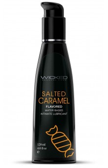 Лубрикант со вкусом соленой карамели Wicked Aqua Salted Caramel - 120 мл.