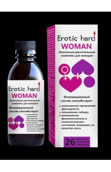 Женский биогенный концентрат для повышения либидо Erotic hard Woman - 250 мл.