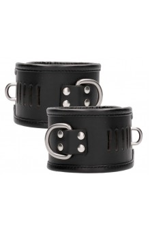 Черные поножи Restraint Ankle Cuff With Padlock