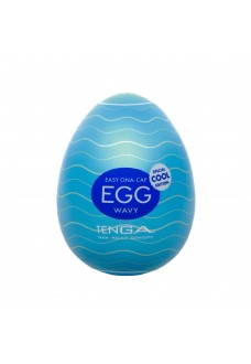 Мастурбатор-яйцо с охлаждающей смазкой EGG Wavy Cool