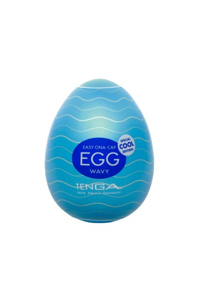 Мастурбатор-яйцо с охлаждающей смазкой EGG Wavy Cool