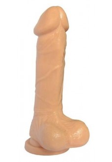 Телесный фаллоимитатор 8 Inch Carved DIldo - 22 см.