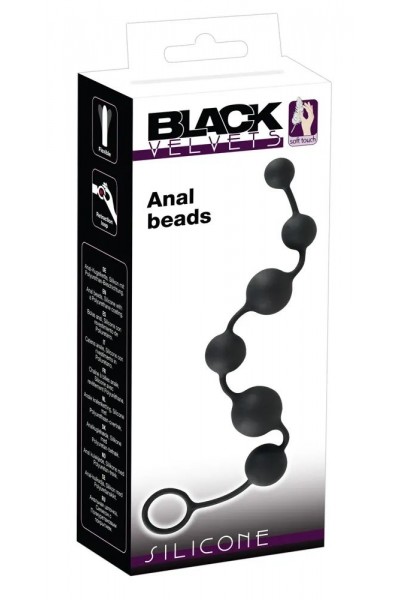 Анальная цепочка Black Velvets Anal Beads - 40 см.