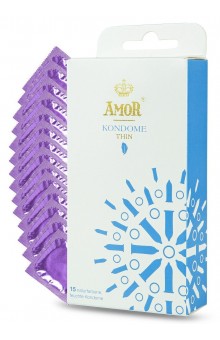 Супертонкие презервативы AMOR Thin - 15 шт.