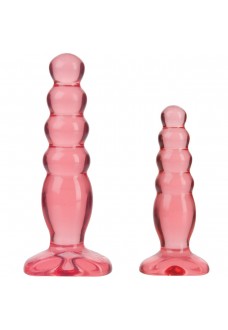 Набор из двух розовых анальных втулок Crystal Jellies Anal Trainer Kit