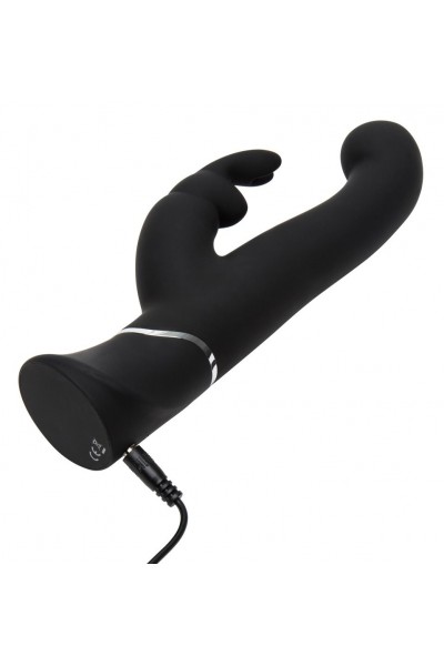 Черный вибратор-кролик G-Spot Stroking Vibrator - 24,2 см.