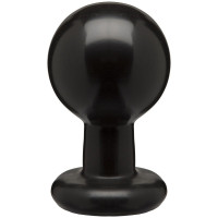 Круглая черная анальная пробка Classic Round Butt Plugs Large - 12,1 см.