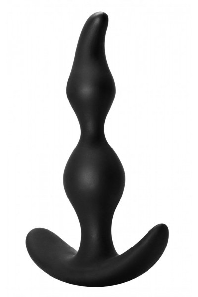 Чёрная анальная пробка Bent Anal Plug Black - 13 см.