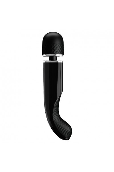 Черный вибратор-жезл Charming Massager Plus - 29 см.