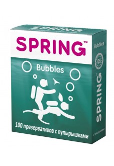 Презервативы SPRING BUBBLES с пупырышками - 100 шт.