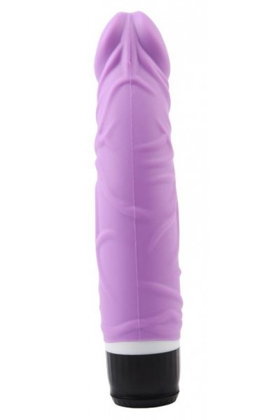 Фиолетовый вибратор-реалистик Thick Realistic Dildo - 19,5 см.