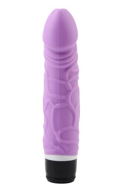 Фиолетовый вибратор-реалистик Thick Realistic Dildo - 19,5 см.