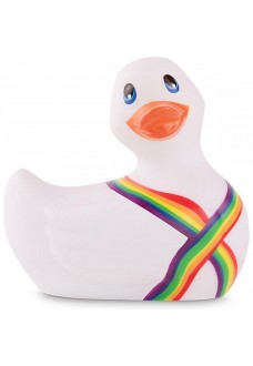 Белый вибратор-уточка I Rub My Duckie 2.0 Pride