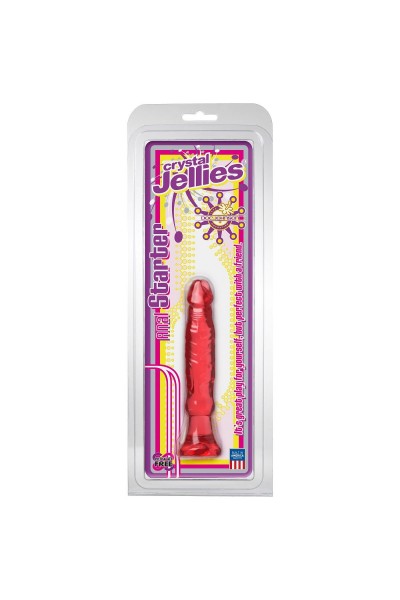 Розовый анальный стимулятор Crystal Jellies 6  Anal Starter - 11,9 см.