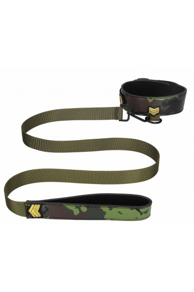 Ошейник с поводком Collar With Leash Army Theme