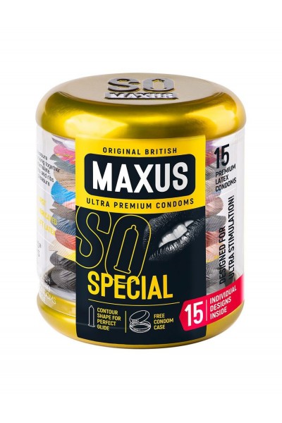 Презервативы с точками и рёбрами MAXUS Special - 15 шт.