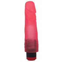 Гелевый вибромассажёр в форме фаллоса - 17,5 см.