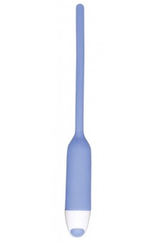 Голубой вибратор для уретры Dilator Vibe - 19 см.