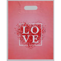 Полиэтиленовый пакет Love - 31 х 40 см.