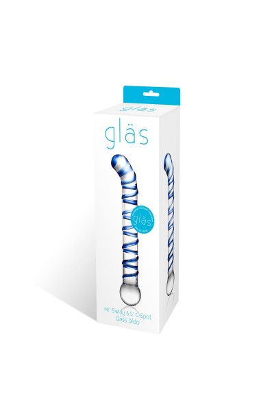 Изогнутый стеклянный фаллос G-Spot Glass Dildo - 17 см.