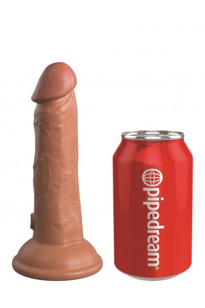 Кофейный фаллоимитатор 6  Silicone Dual Density Cock - 17 см.