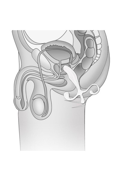 Белый массажер простаты - 12,7 см.