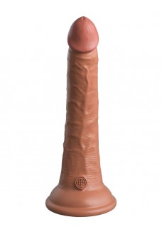 Кофейный фаллоимитатор 7  Silicone Dual Density Cock - 21 см.