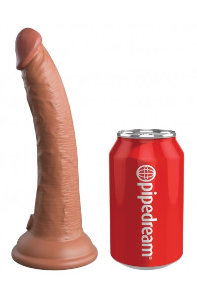 Кофейный фаллоимитатор 7  Silicone Dual Density Cock - 21 см.