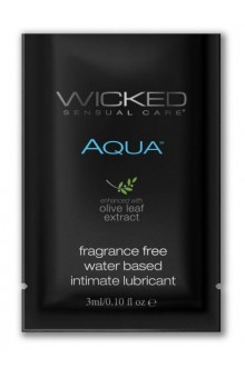 Легкий лубрикант на водной основе с алое Wicked Aqua - 3 мл.