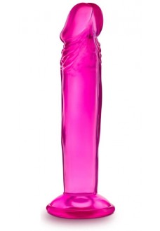 Розовый анальный фаллоимитатор Sweet N Small 6 Inch Dildo With Suction Cup - 16,5 см.