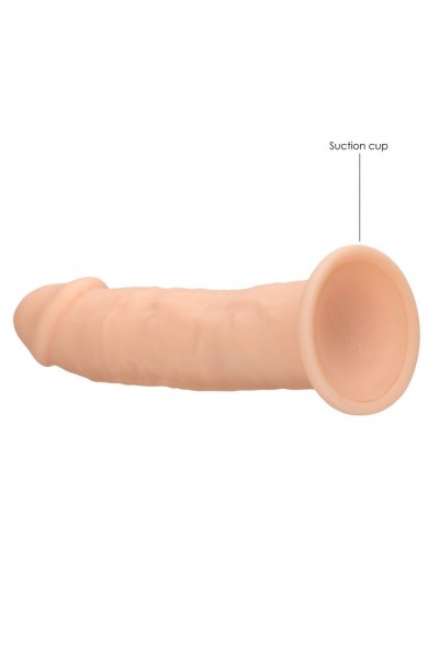 Телесный фаллоимитатор без мошонки Silicone Dildo Without Balls - 19,2 см.