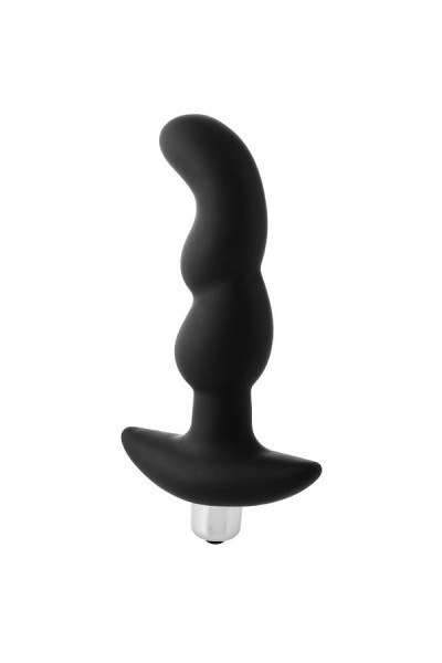 Черная вибропробка для простаты FantASStic Vibrating Prostate Plug - 14,5 см.