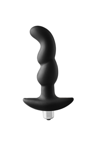 Черная вибропробка для простаты FantASStic Vibrating Prostate Plug - 14,5 см.