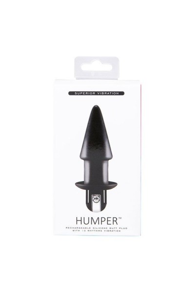 Черный конический анальный вибратор HUMPER 3.5INCH VIBRATOR