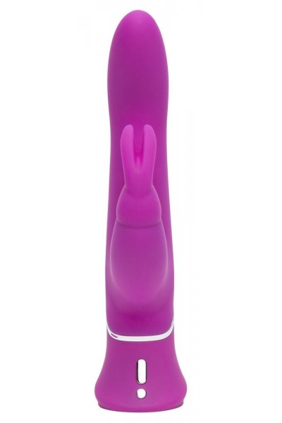 Лиловый вибратор Curve Thrusting Rechargeable Rabbit Vibrator - 24,1 см.