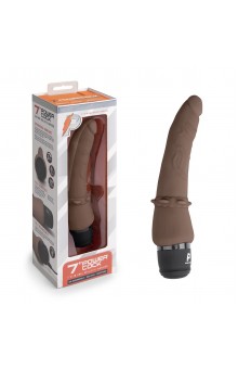 Коричневый анальный вибратор 7  Slim Anal Realistic Vibrator - 20 см.