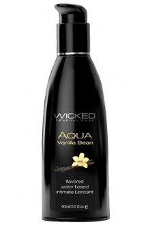 Лубрикант с ароматом ванильных бобов Wicked Aqua Vanilla Bean - 60 мл.