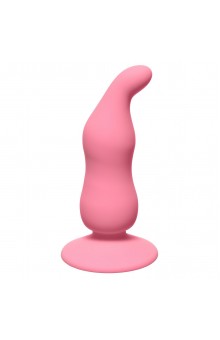 Розовая анальная пробка Waved Anal Plug Pink - 11 см.