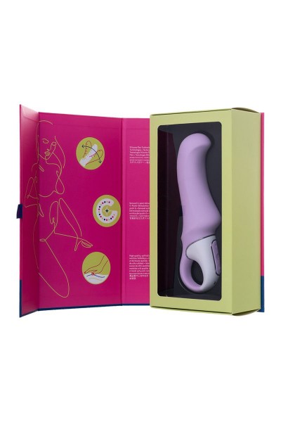 Сиреневый вибратор Satisfyer Charming Smile - 18,5 см.