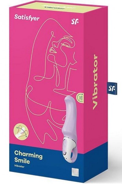 Сиреневый вибратор Satisfyer Charming Smile - 18,5 см.