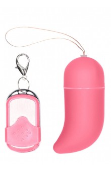 Розовое виброяйцо Vibrating G-spot Egg medium с пультом ДУ