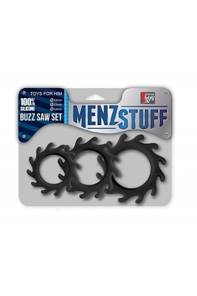 Набор из 3 эрекционных колец MENZSTUFF BUZZ SAW COCK RING SET