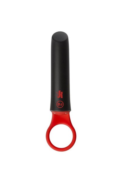 Черно-красный мини-вибратор Power Play with Silicone Grip Ring - 13,3 см.