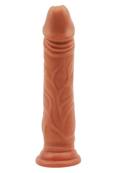 Кофейный фаллоимитатор Lascivious Dildo - 21,4 см.