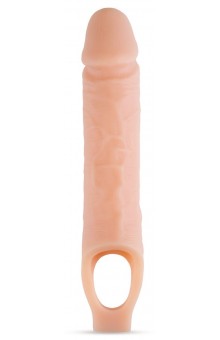 Телесный реалистичный фаллоудлинитель 10 Inch Silicone Cock Sheath Penis Extender - 25,4 см.