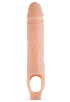 Телесный реалистичный фаллоудлинитель 10 Inch Silicone Cock Sheath Penis Extender - 25,4 см.