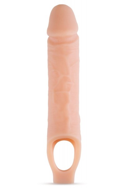 Телесный реалистичный фаллоудлинитель 10 Inch Silicone Cock Sheath Penis Extender - 25,4 см.